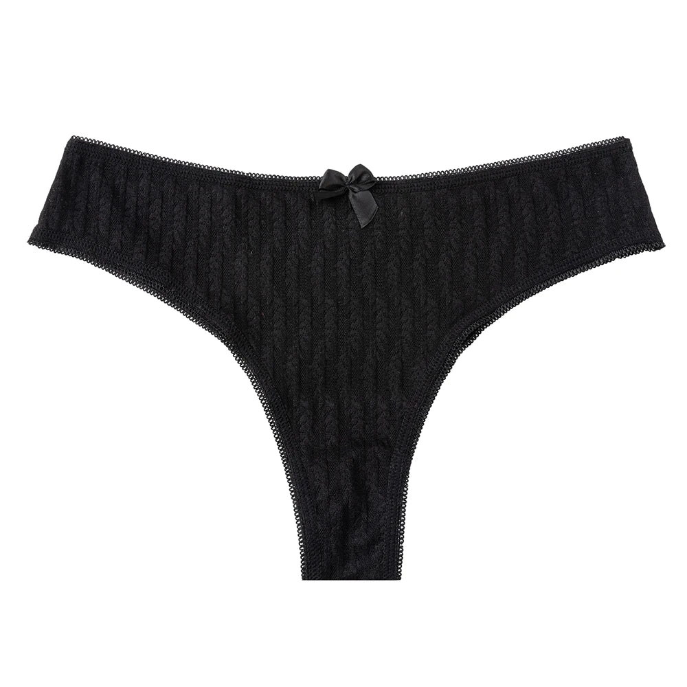 String Dentelle Femme – Motif Épi de Blé Ajouré