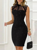 Robe en dentelle scintillante pour femmes