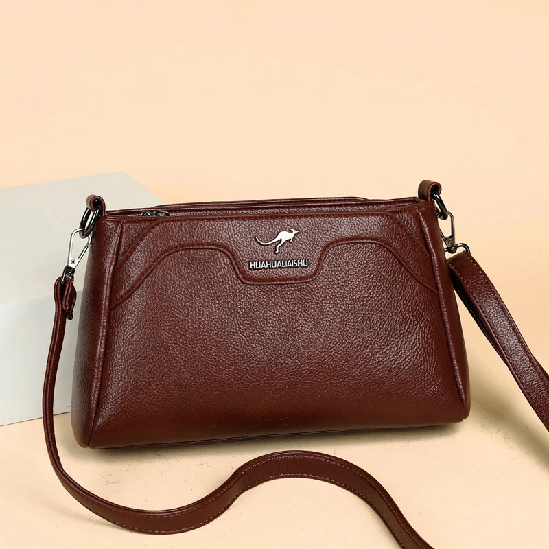 Sac à bandoulière de haute qualité en cuir souple pour femmes