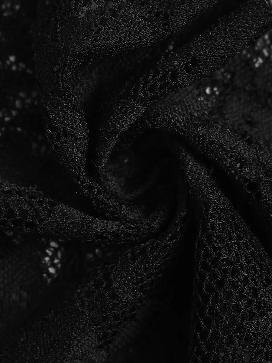 Body col en v profond noir dentelle pour femmes