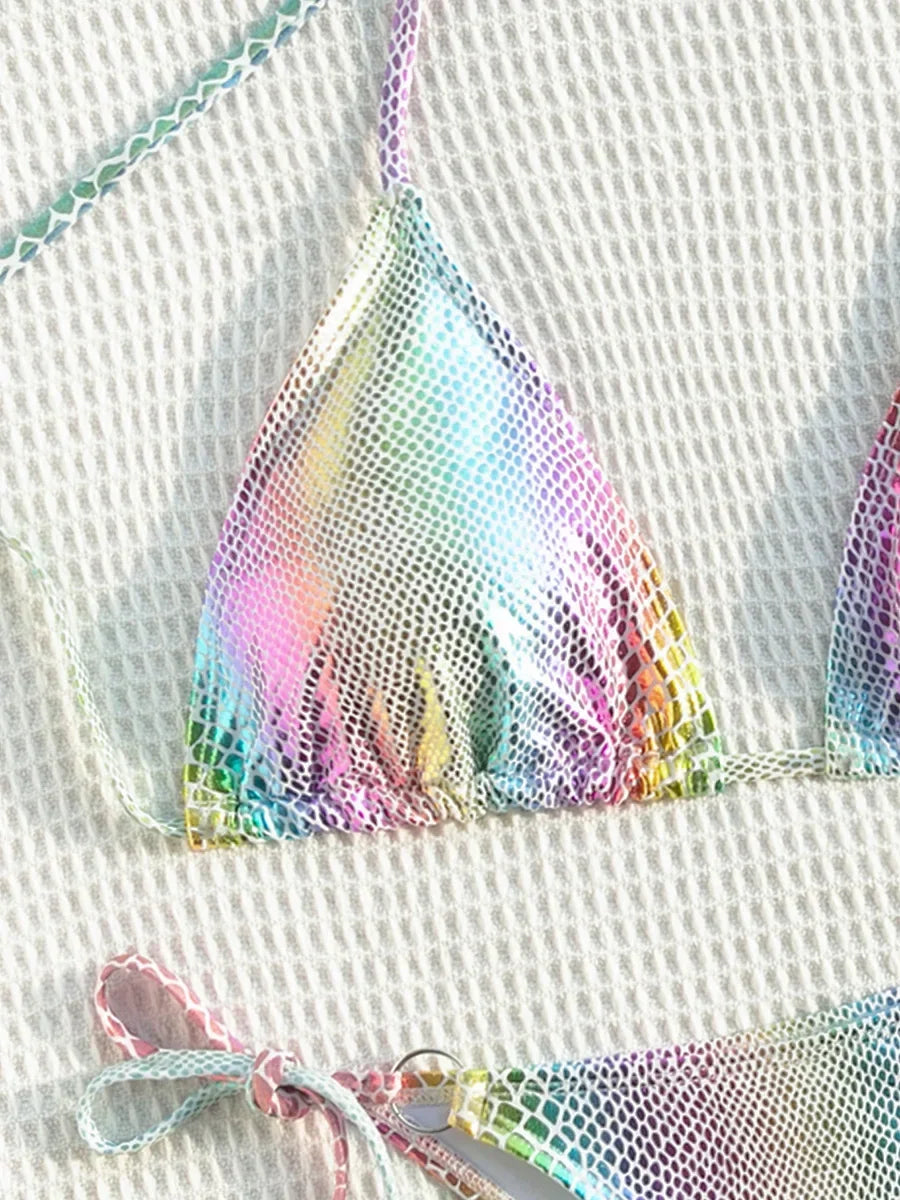 Maillot de bain coloré deux pièces pour femmes