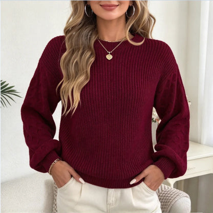 Pull Torsadé Femme – Maille et Col Rond