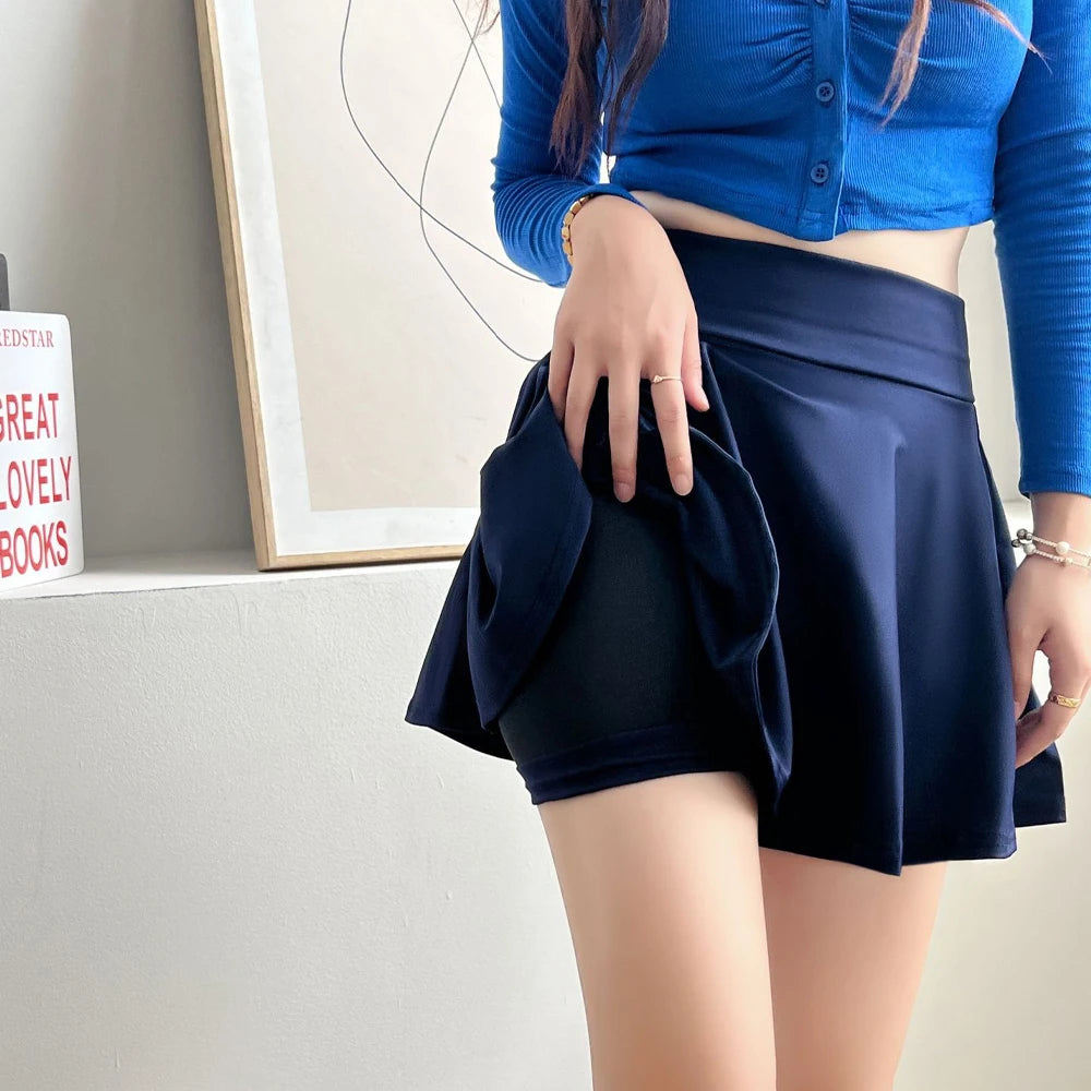 Jupe short plissée pour femmes