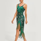 Robe à franges et paillettes des années 1920 pour femmes