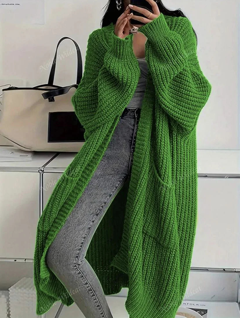 Cardigan longue tricoté pour femmes