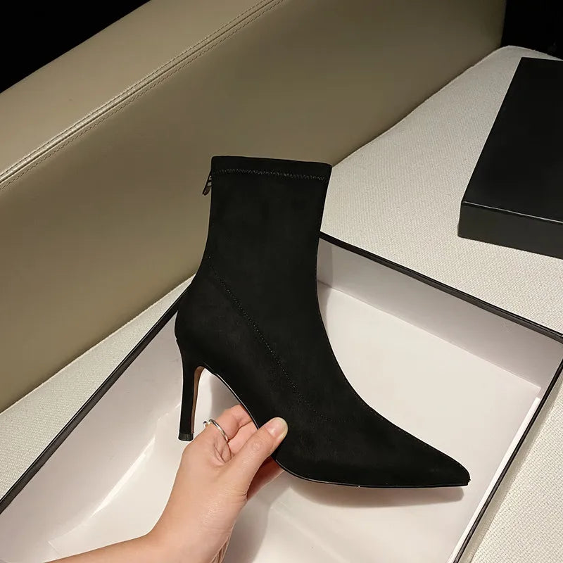Bottine courtes en daim pour femmes