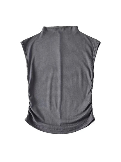 Débardeur Col Roulé Femme – Coupe Courte