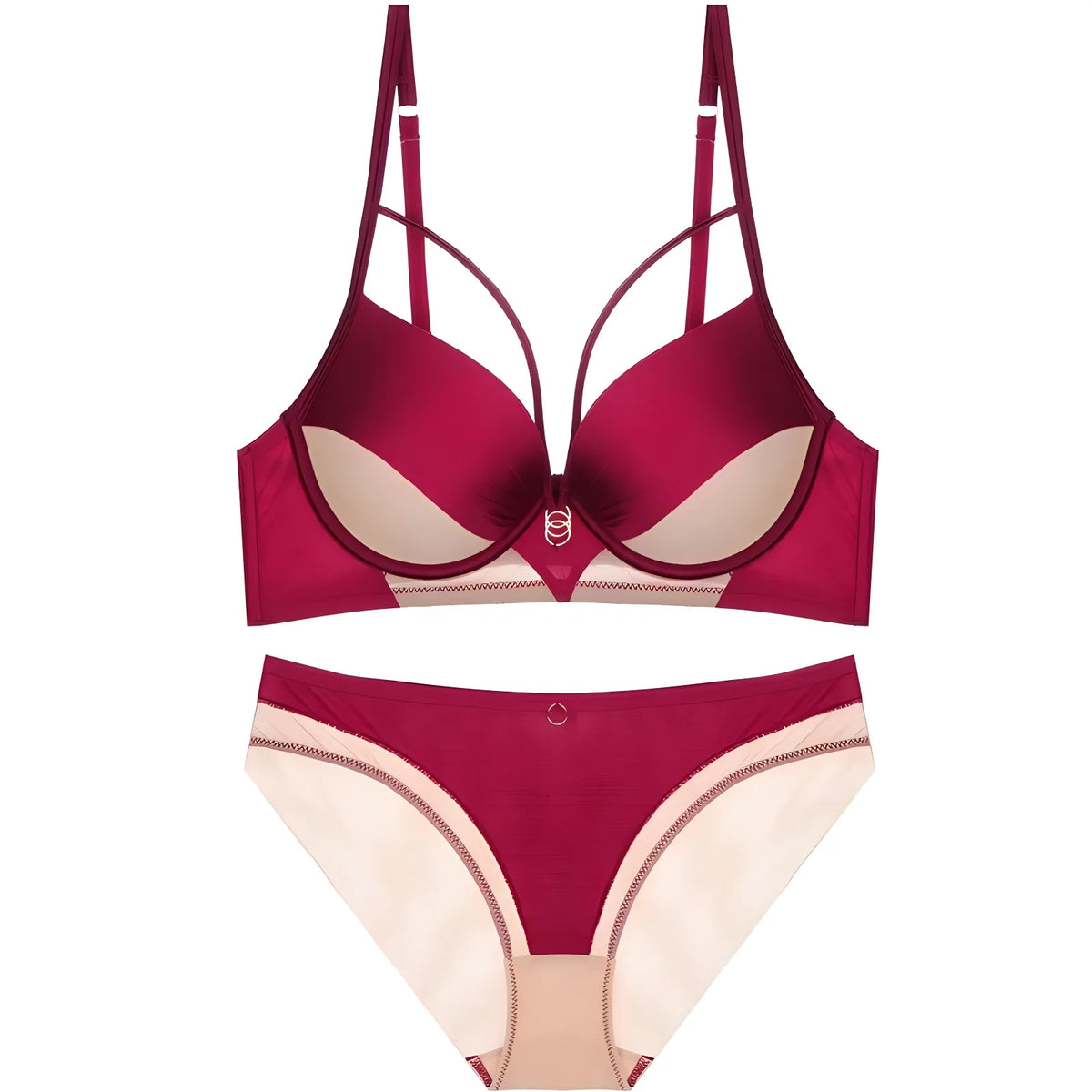 Ensemble Lingerie Femme – Soutien-Gorge Push-Up et Culotte