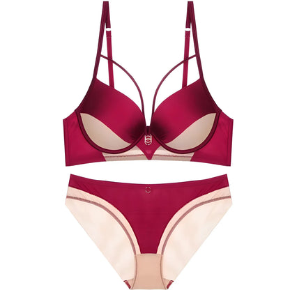 Ensemble Lingerie Femme – Soutien-Gorge Push-Up et Culotte