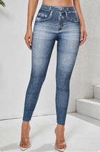 Leggings rétro non en jean pour femmes