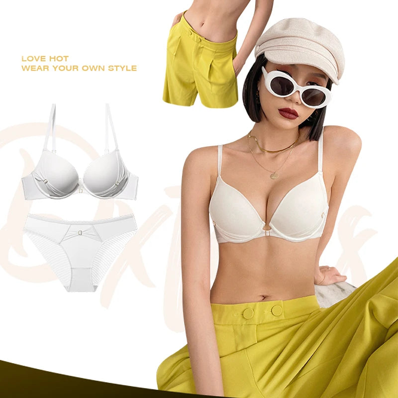 Ensemble soutien-gorge push-up et culotte pour femmes