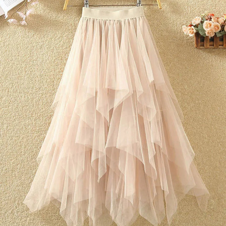 Jupe plissée en tulle pour femmes