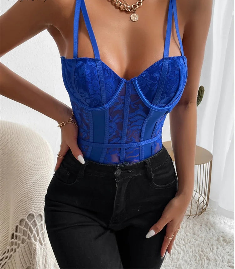 Body en Dentelle Femme – Détails Contrastés