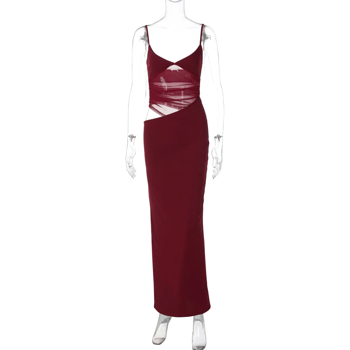 Robe longue transparente pour femmes