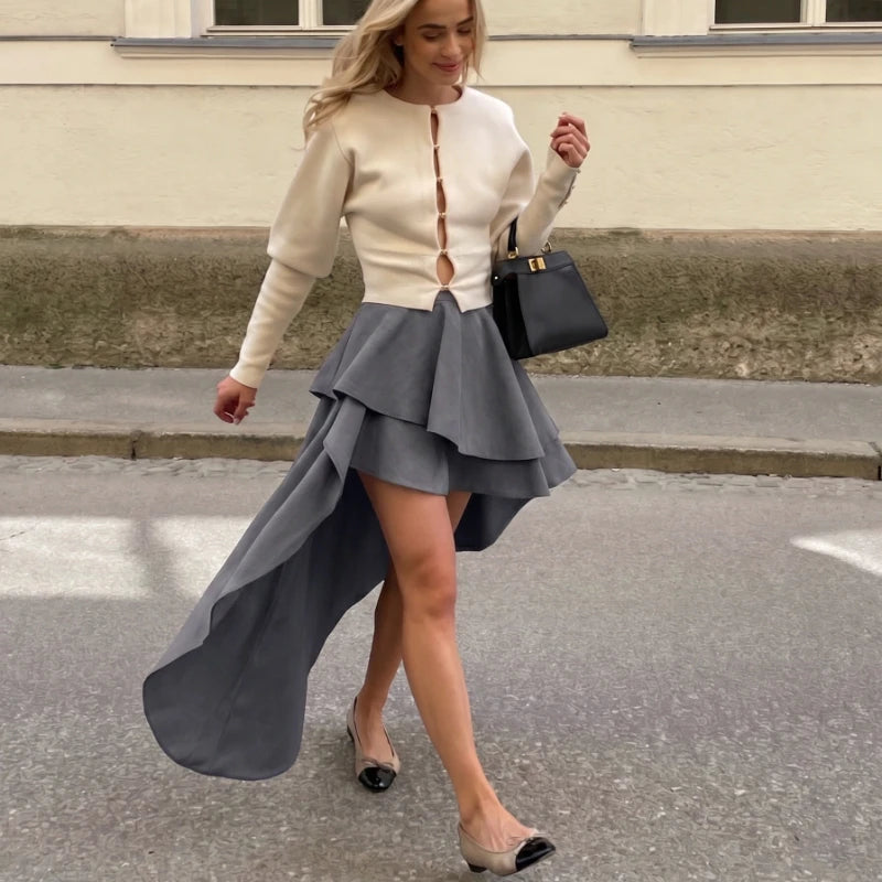 Jupe maxi à volants pour femmes