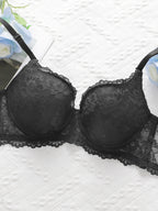 Soutien-gorge avec ruban de dentelle noire pour femmes