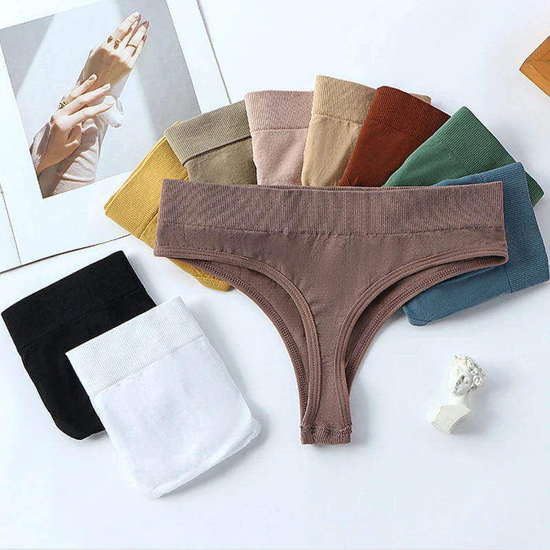 String taille basse sans couture pour femmes