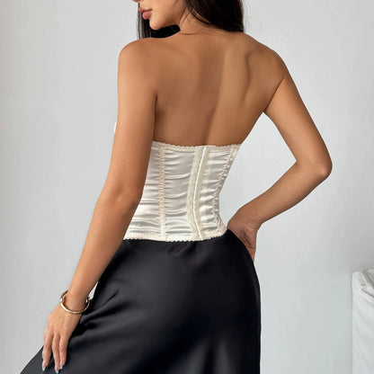 Débardeur Corset Femme – Dentelle Sans Bretelles