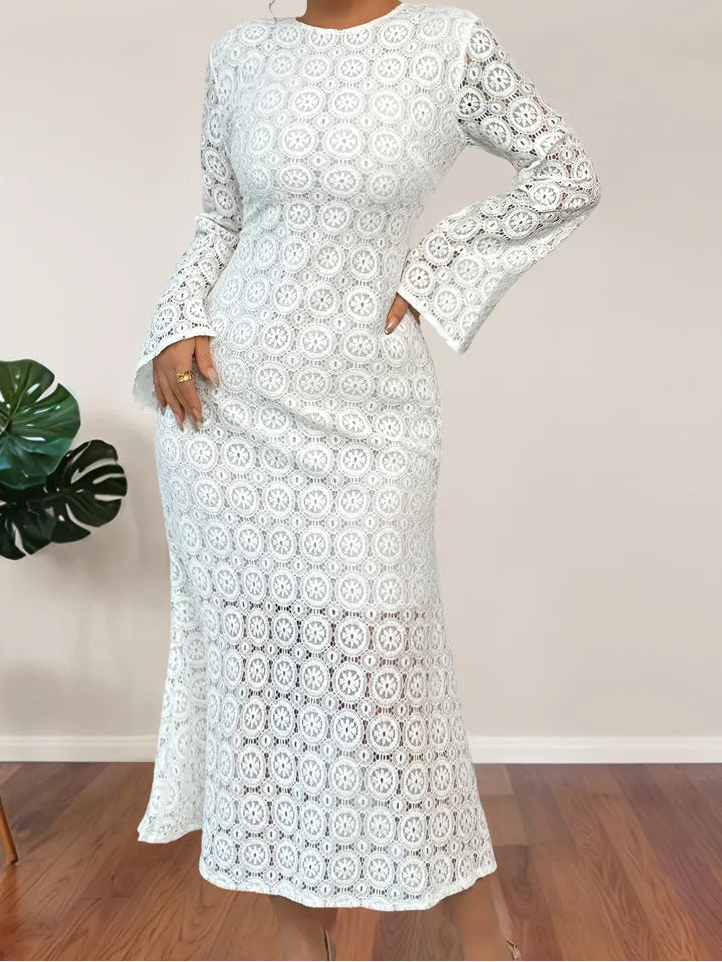 Robe longue élégante à manches longues pour femmes