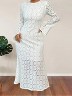 Robe longue élégante à manches longues pour femmes