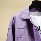 Vestes en jean violet pour femmes