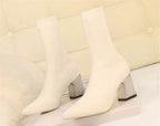 Bottines extensibles en tricot de haute qualité pour femmes