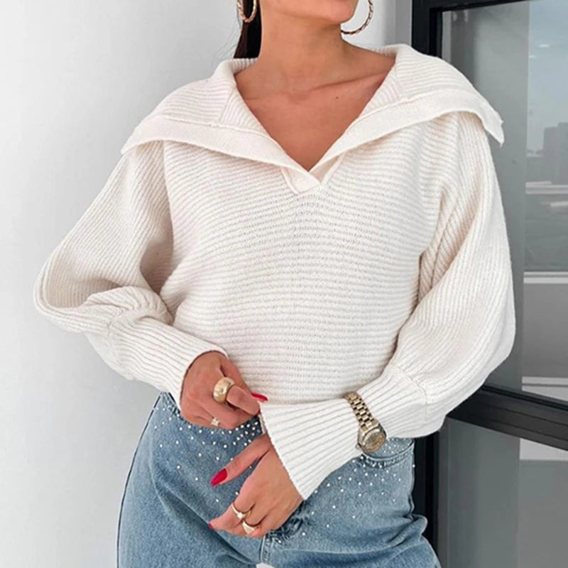 Pull court en tricot Vintage pour femmes