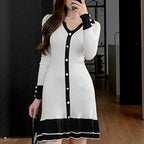 Robe fourreau à volants en maille pour femmes