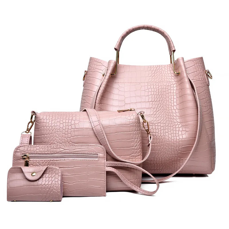 Ensemble 4 pièces sac à bandoulière pour femmes