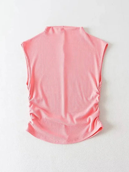 Débardeur Col Roulé Femme – Coupe Courte
