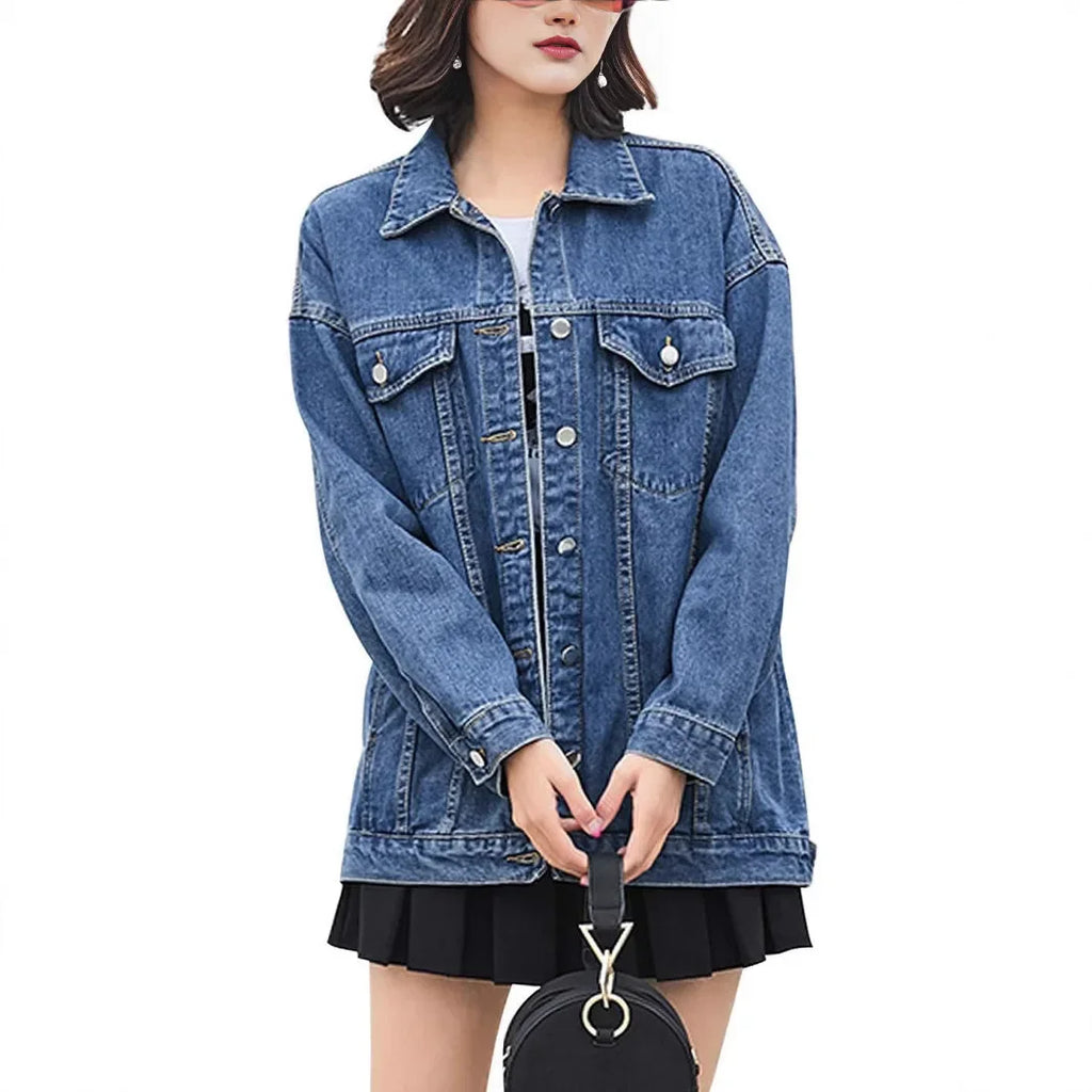 Veste en jean à manches longues pour femmes