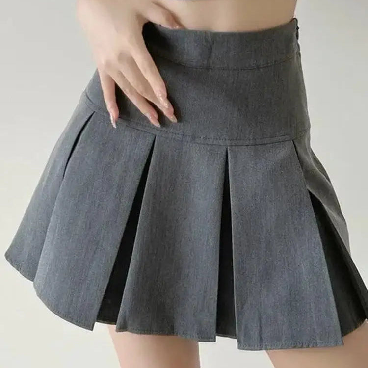 jupe plissée taille haute pour femmes