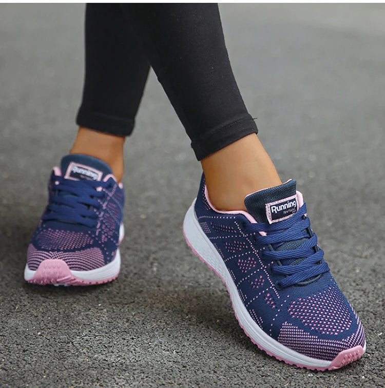 Baskets décontractées à lacets pour femmes