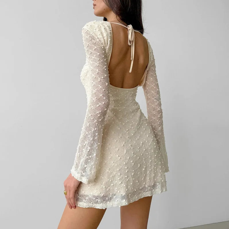 Robe courte moulante sexy en jacquard convexe pour femmes