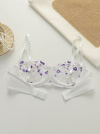 Soutien-gorge brodé de belles fleurs pour femmes
