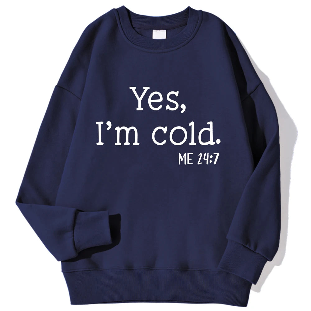 Sweat « Oui, j’ai froid » Polaire Oversize – Confort & Humour pour Femmes