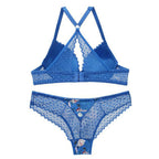 Ensemble soutien-gorge à armatures rembourré et culotte assorti pour femmes