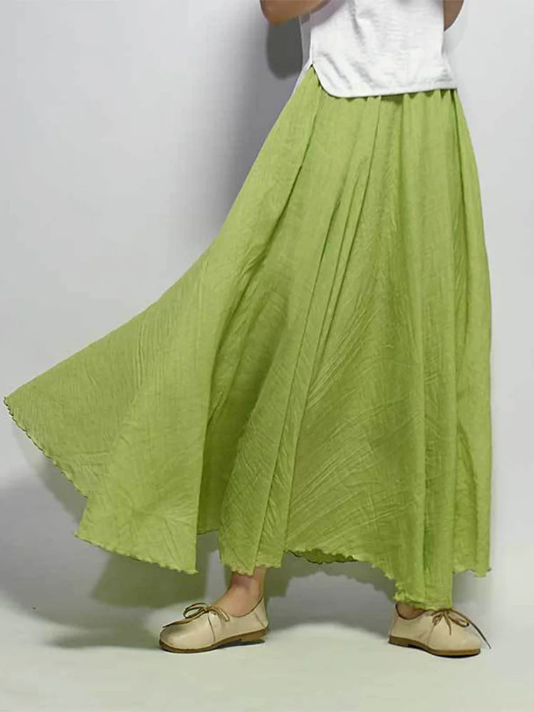 Jupe Longue Femme en Lin – Taille Haute