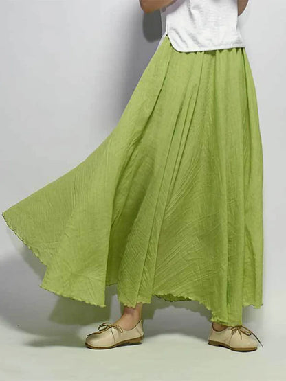 Jupe Longue Femme en Lin – Taille Haute