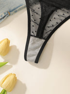 Ensemble de sous-vêtements en dentelle brodée pour femmes