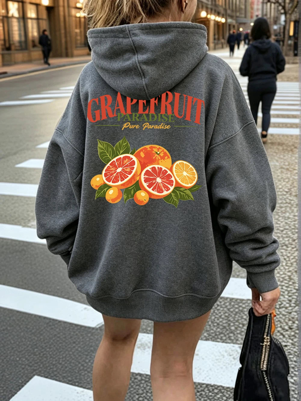 Sweat à capuche Grapefruit Paradise Prints pour femmes