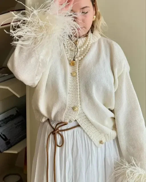 Cardigan décontracté à col rond pour femmes