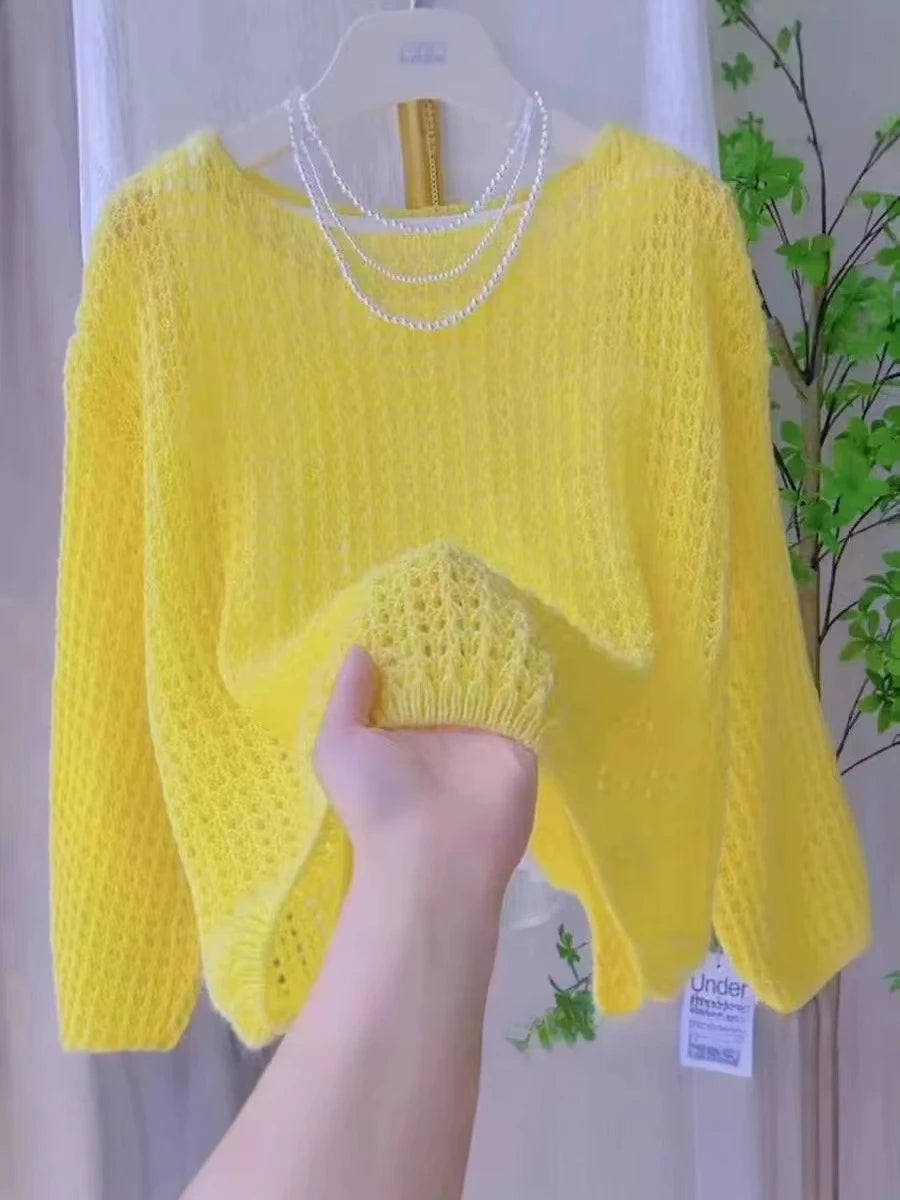 Pull Ample Femme – Maille Ajourée et Respirante