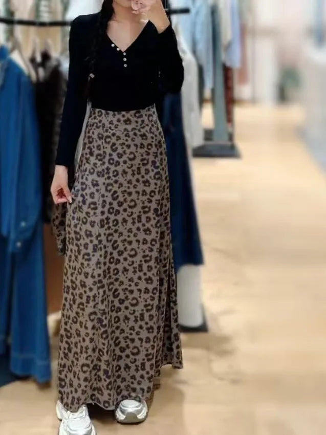 Chemise Femme – Col Rabattu et Imprimé Léopard