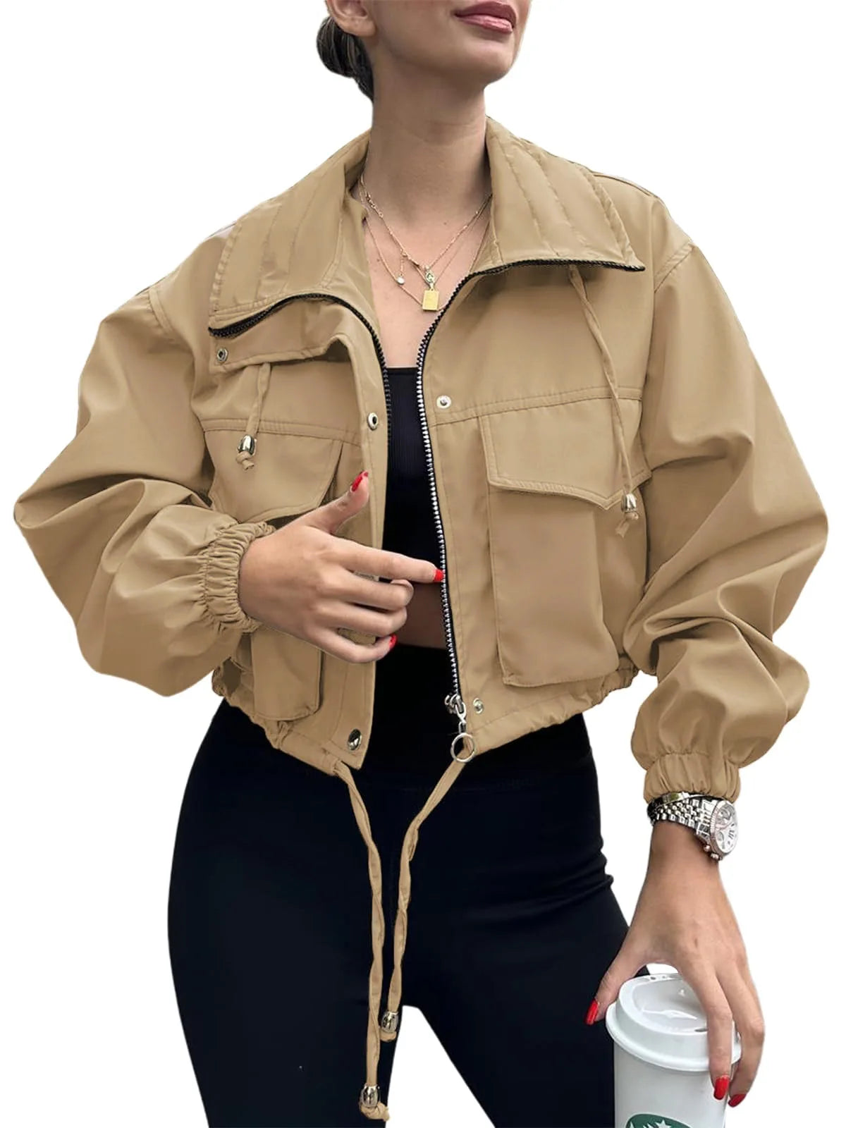 Veste courte d'automne pour femmes