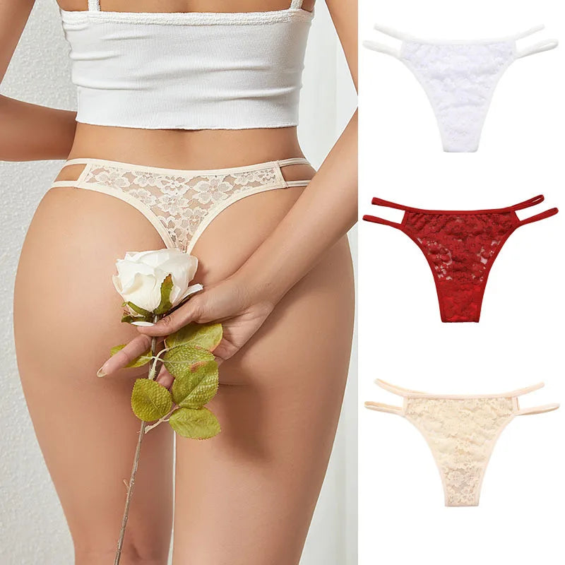 String sans couture en dentelle pour femmes