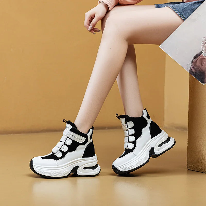 Baskets décontractées  en cuir pour femmes