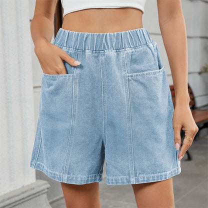 Short en Jean Femme – Taille Élastique