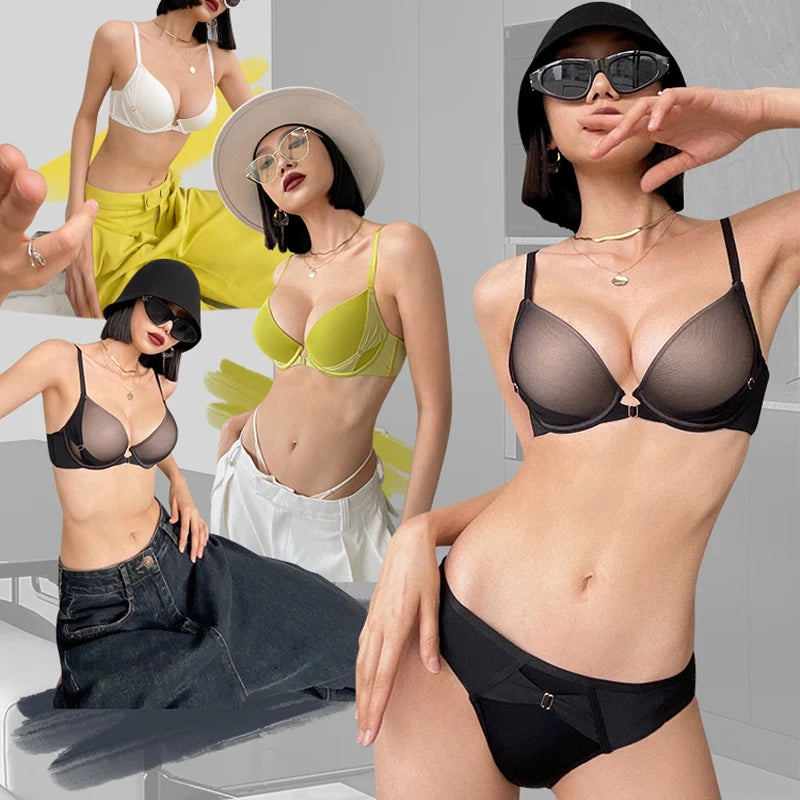 Ensemble soutien-gorge push-up et culotte pour femmes