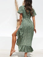 Robe longue en mousseline de soie pour femmes